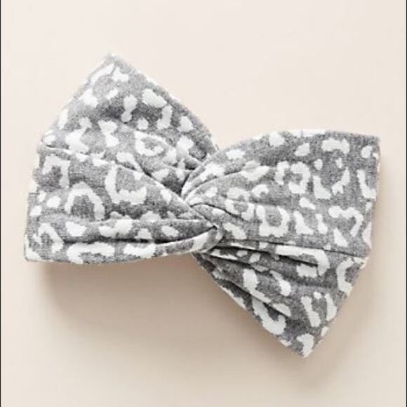 Leonie Leopard Print Ear Band Anthropologie Earwarmer Gray Winter